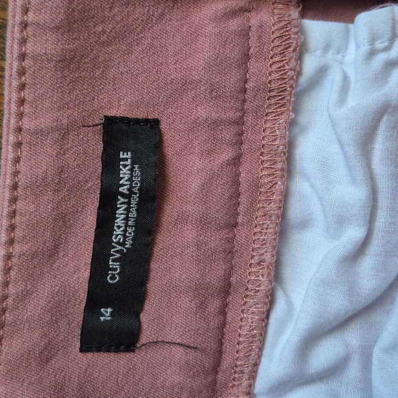 Rose Pink Loft Curvy Skinny Ankle Pants - Picture 6 of 9